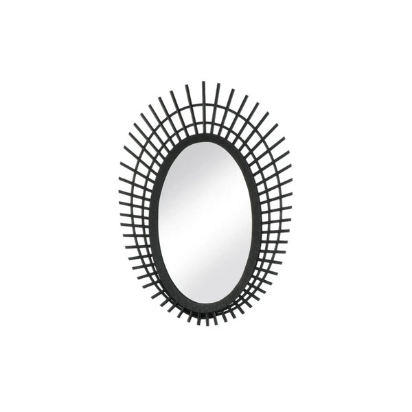 RIKI SMALL BLACK BAMBOO MIRROR