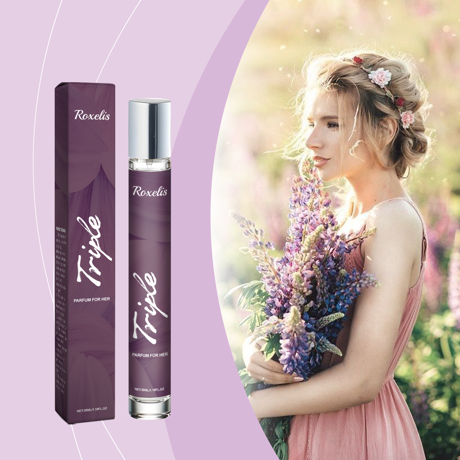 Women's Charm Perfume Lasting Fragrance Fresh Rose Elegant Fragrance Dating Commute Attractive Convenient Perfume