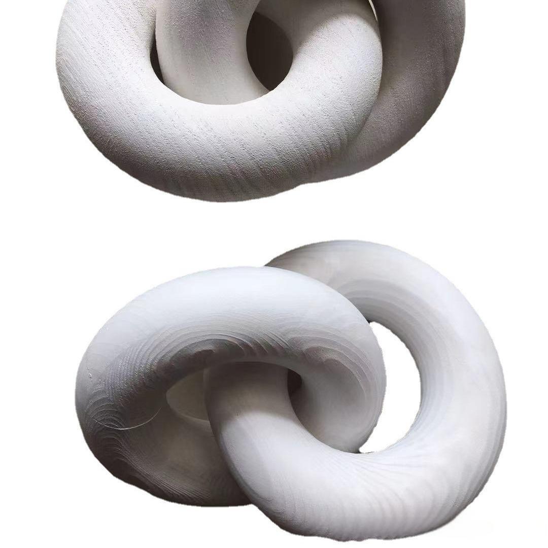 Wooden decorative chains, wooden handicrafts, home furnishings, homestay decorations, two ring buckle wooden chains, two ring wo