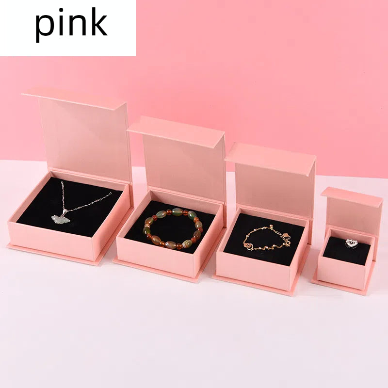 Flip up box jewelry packaging earrings rings necklaces storage gift boxes bracelets earrings paper boxes