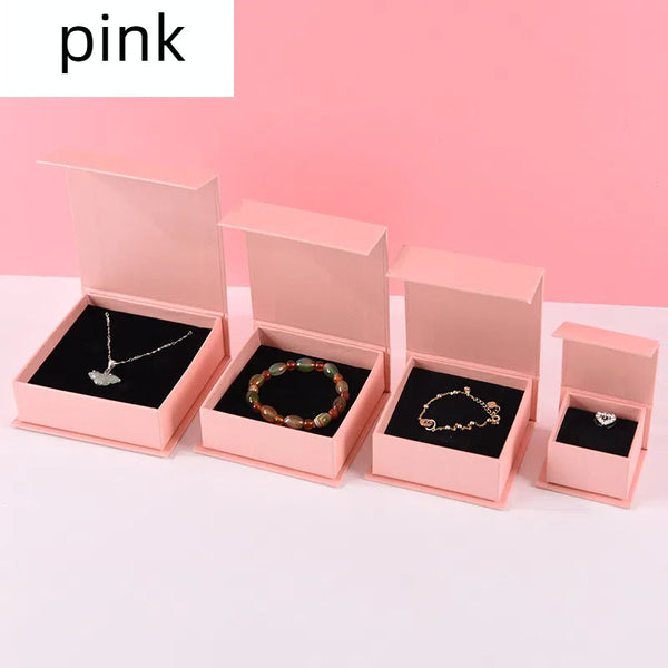 Flip up box jewelry packaging earrings rings necklaces storage gift boxes bracelets earrings paper boxes