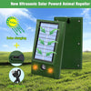 Ultrasonic Animal Repeller Outdoor Mouse Repellent Devices with Strobe Flashing Light Waterproof Solar Animal Repeller