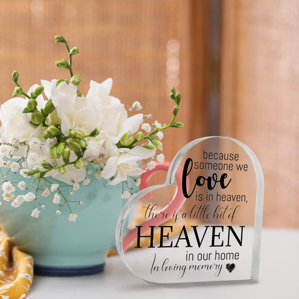 Memorial Heart With Gift Box - Acrylic Heaven In Our Home