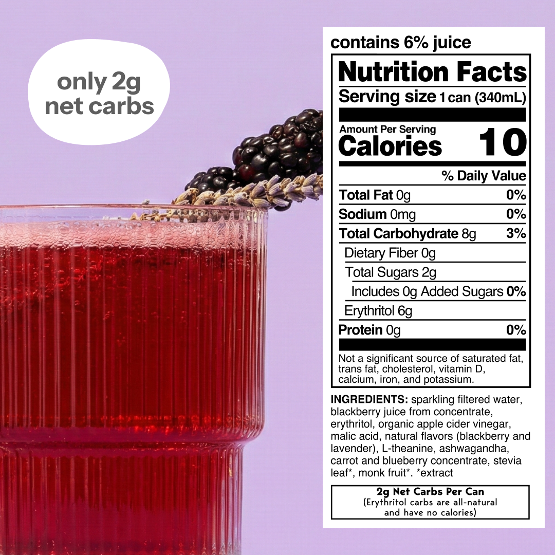 blackberry lavender (botanical soda | 12 pack)