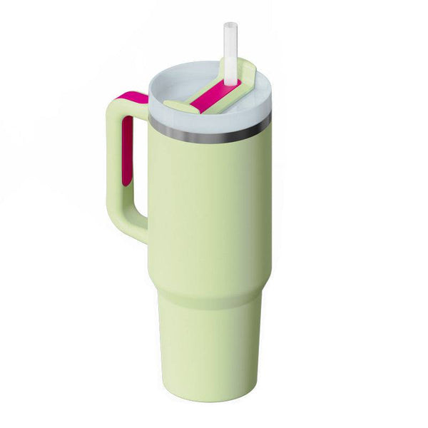 Thermal Mug 40oz Straw Coffee Insulation Cup With Handle BPA Free