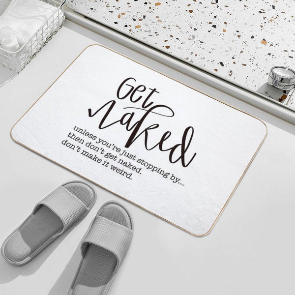 Get Naked Plain Bathroom Decor Bath Mat