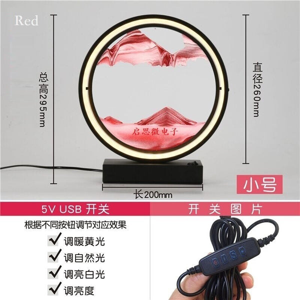 Creative Fashion Romantic Simple Bedroom Quicksand Table Lamp Decorbites