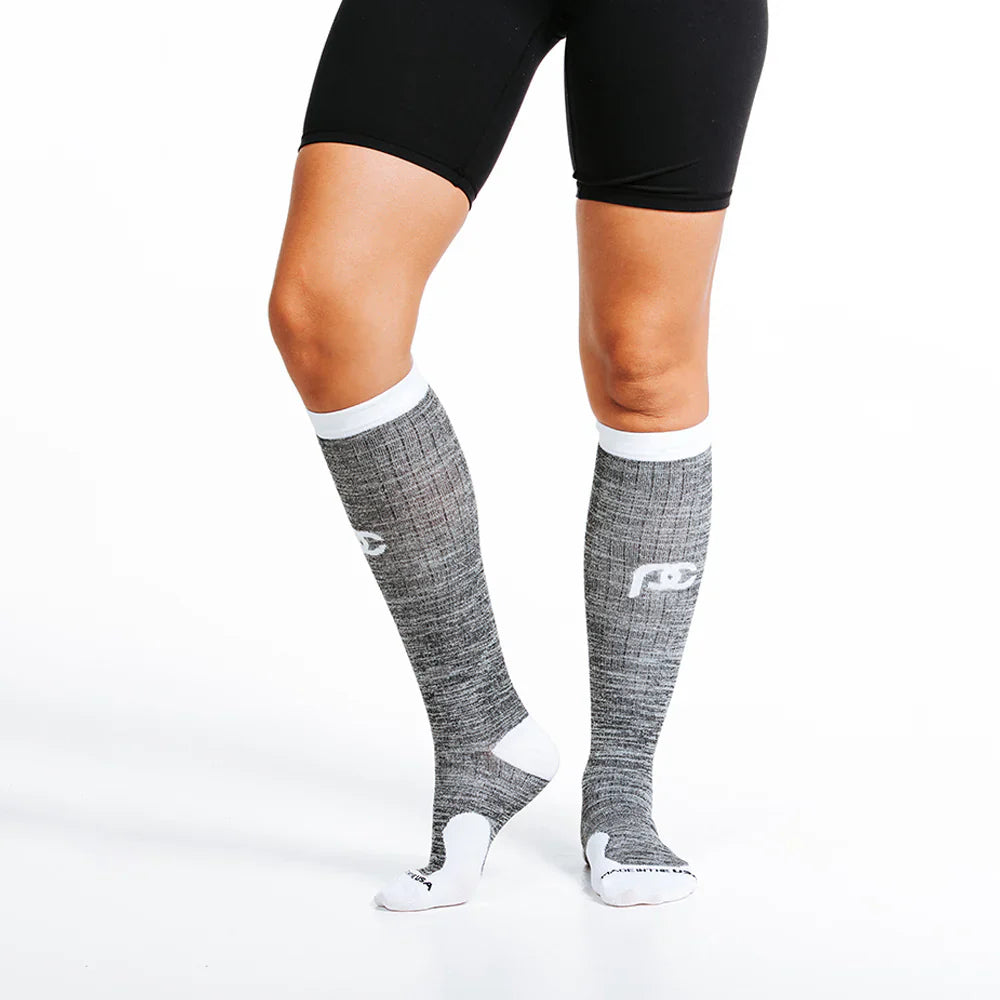 Heather Slate Compression Sock