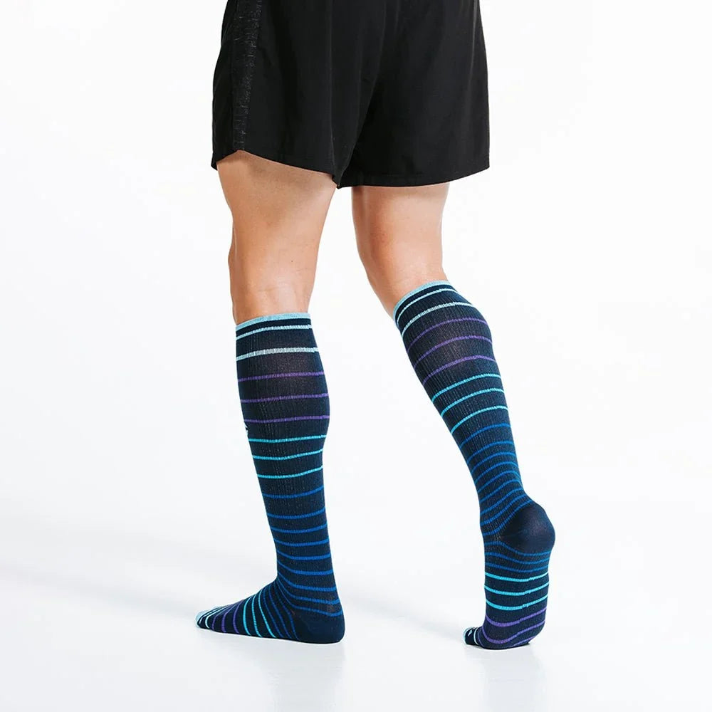 Navy Blue Lines Compression Sock
