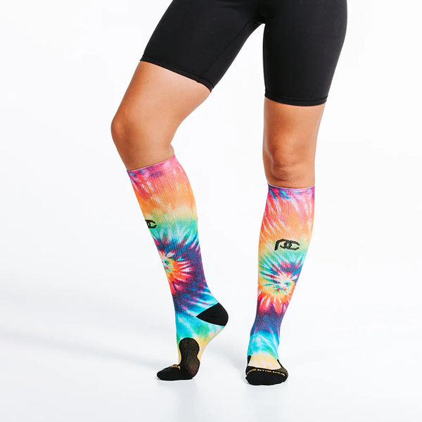 Rainbow Tie Dye Compression Sock