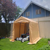 7x8 ft Outdoor Portable Gazebo Storage Shelter Shed with 2 Roll up Zipper Doors & Vents Carport