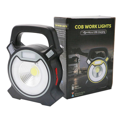 30W COB LED Portable Spotlight Searchlight USB Rechargeable Handheld Work By 18650 Portable Lantern