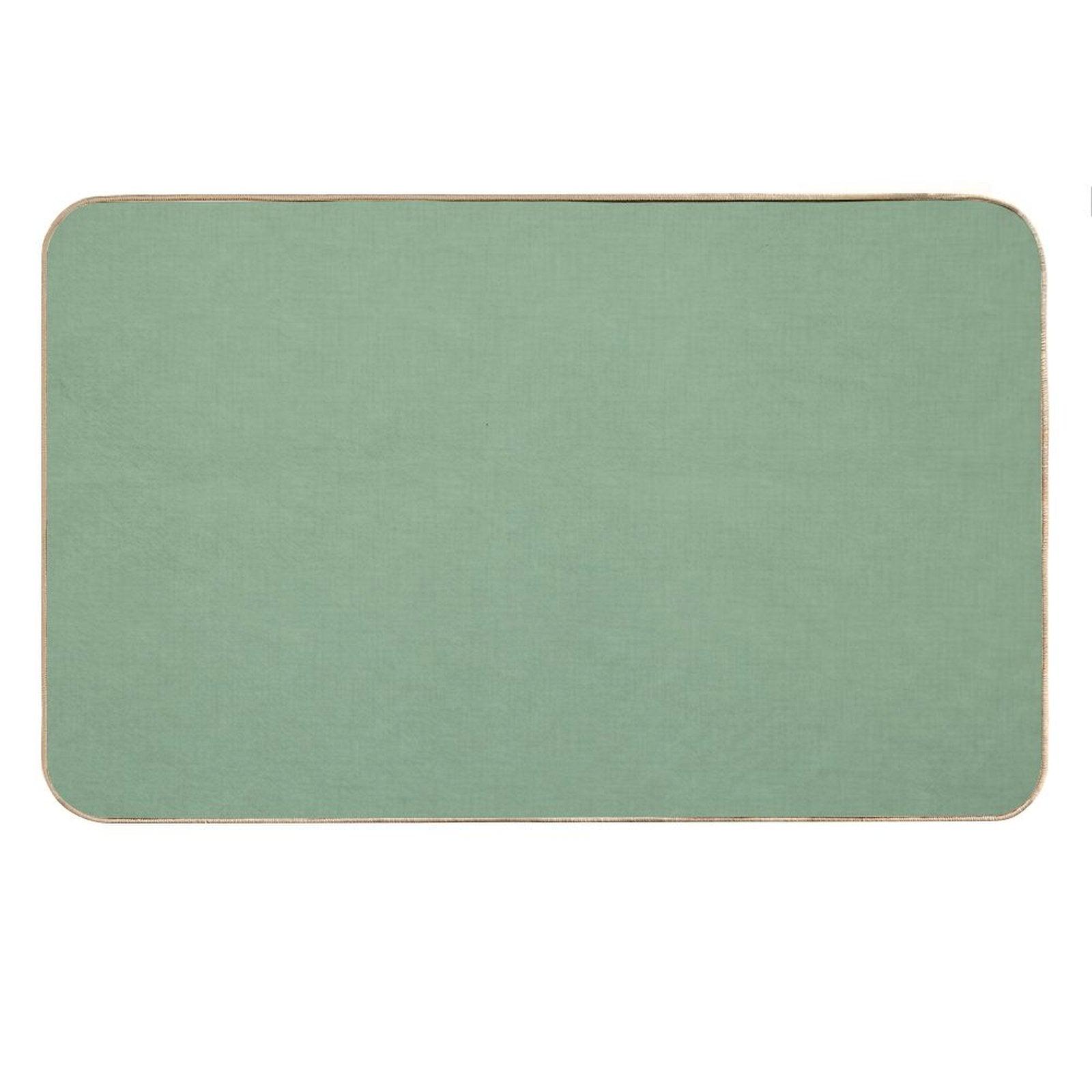 Textured Muted Green. Bath Mat