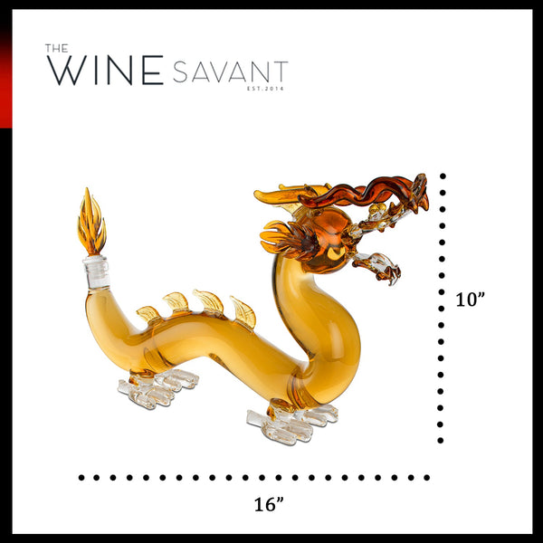 Dragon Drinking Decanter - GOT, I Drink and I Know Things - Whiskey and Wine Decanter Large 10x16