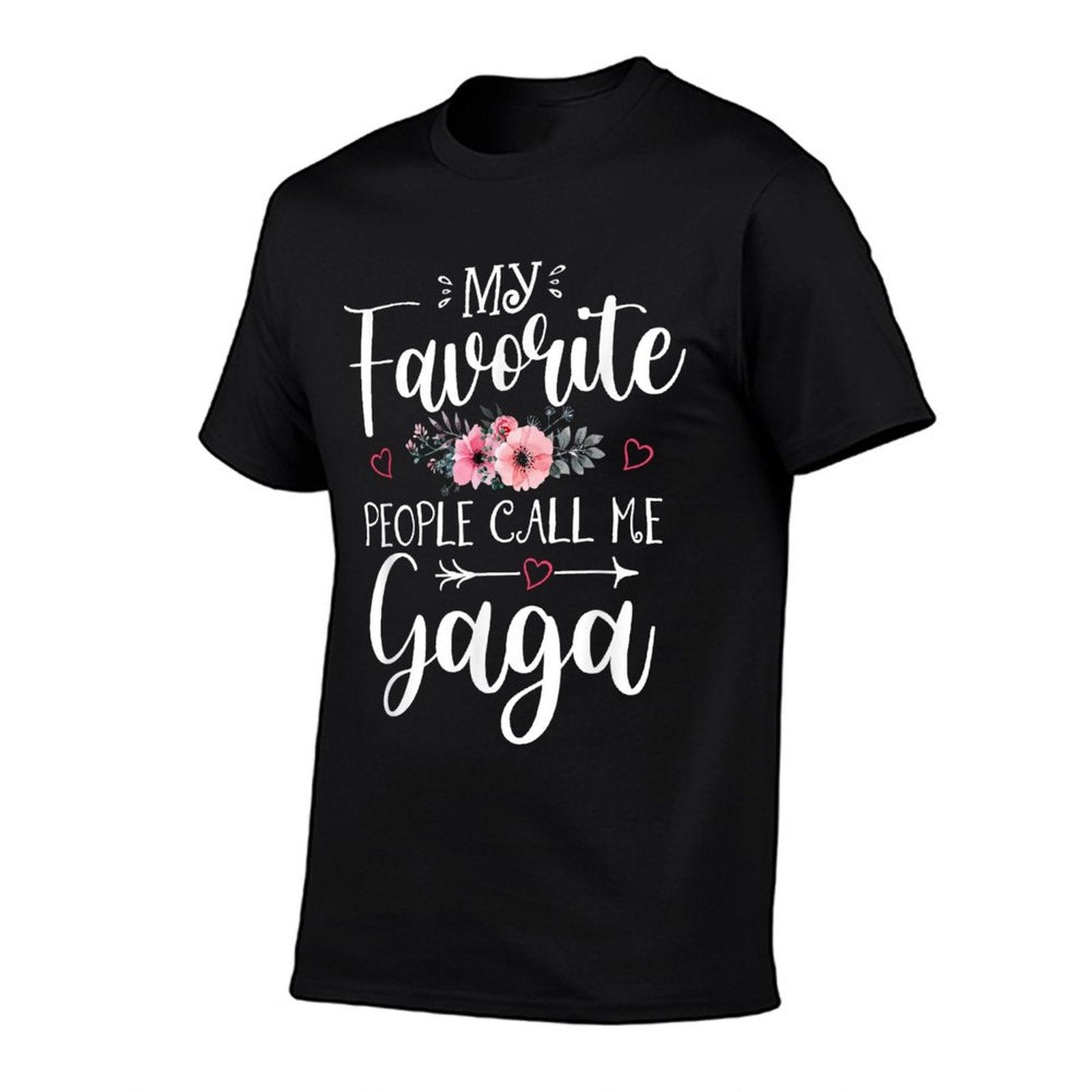 My Favorite People Call Me Gaga Funny Floral Mother's Day T-Shirt