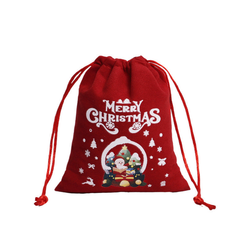 Christmas Gift Velvet/linen Drawstring Bags Bracelet Jewelry Candy Packaging Bags