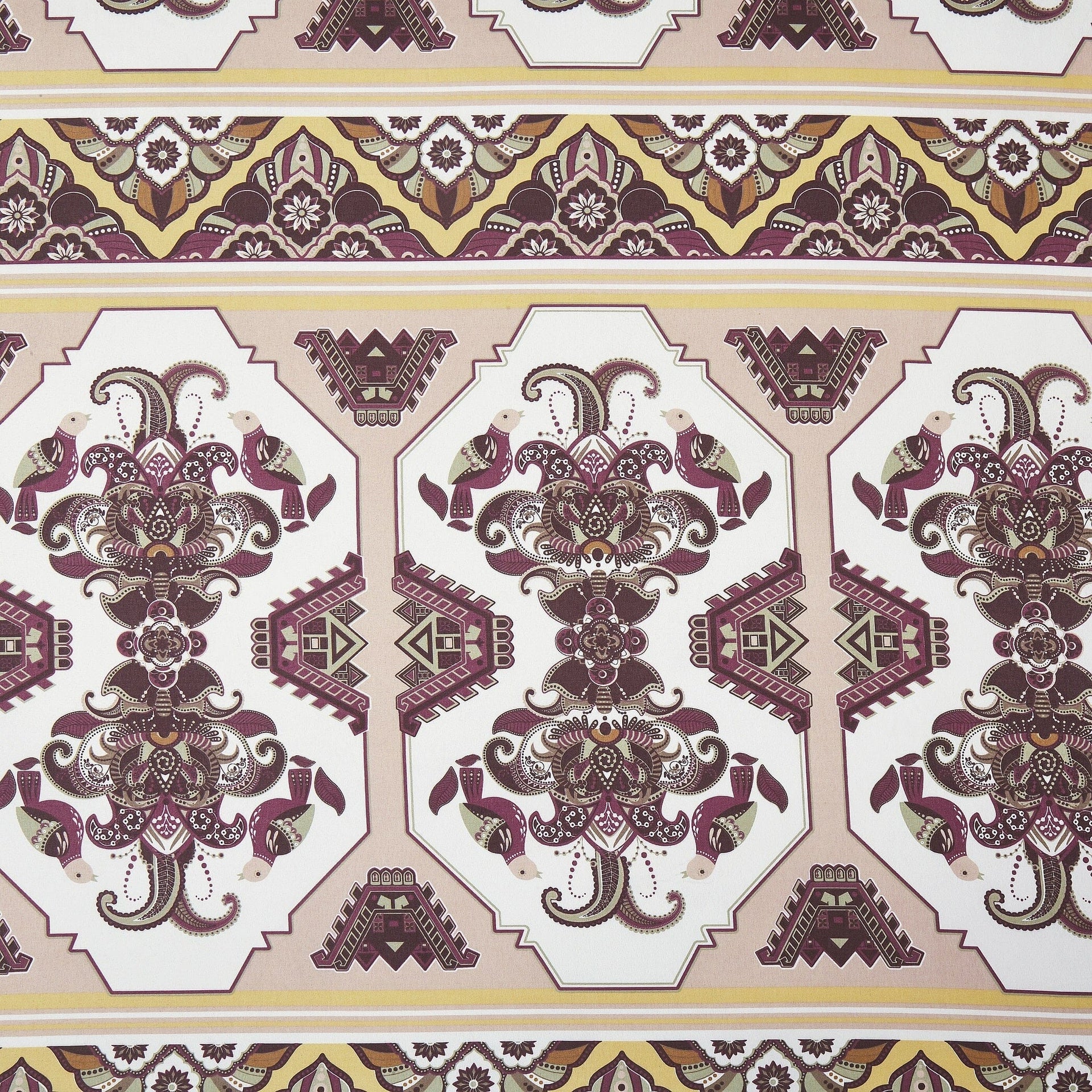 DaDa Bedding Majestic Oriental Kilim Fitted Sheet - w/ Pillow Cases Royal Persian Traditional Design Intricate Ornate Ornament Print