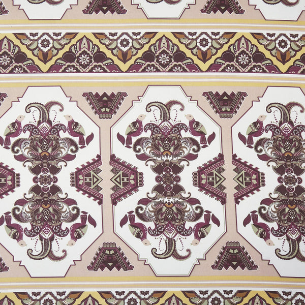 DaDa Bedding Majestic Oriental Kilim Fitted Sheet - w/ Pillow Cases Royal Persian Traditional Design Intricate Ornate Ornament Print