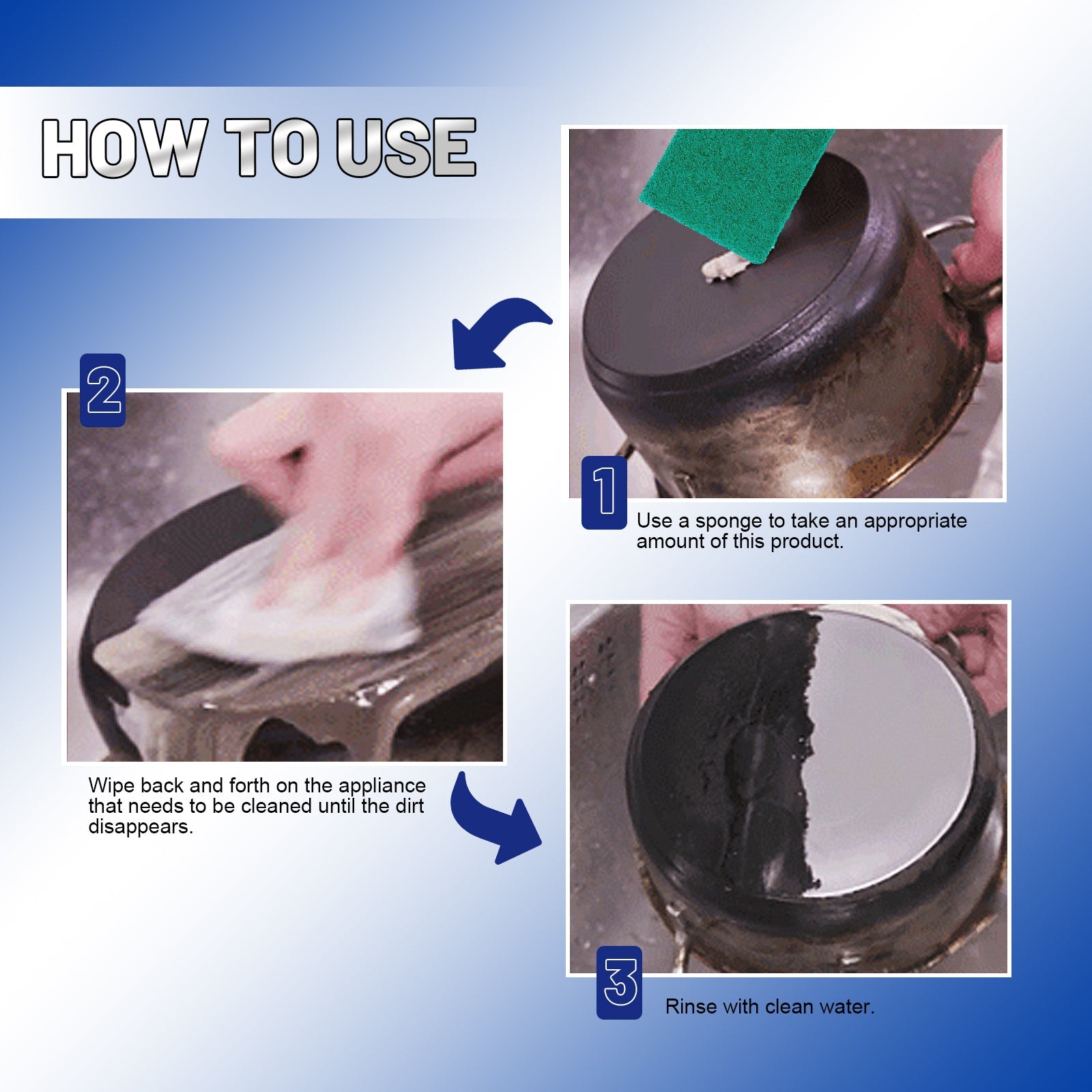 Stainless Steel Cleaning Paste Kitchen Utensils Multi-Purpose Decontaminating Refurbished Polished Rust Removal Household Cleaning Tool