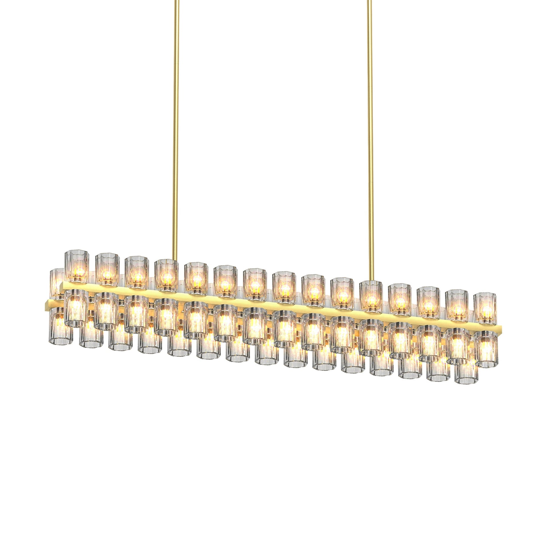 Modern Rectangular Crystal Luxury Chandelier for Dining Room & Living Room