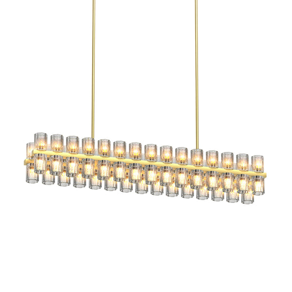 Modern Rectangular Crystal Luxury Chandelier for Dining Room & Living Room