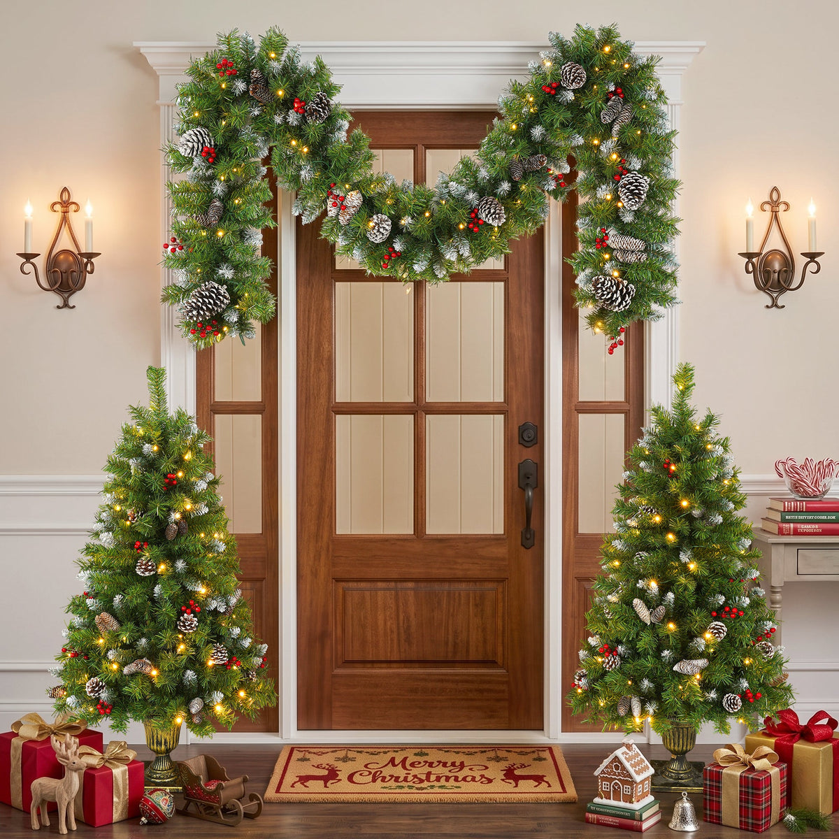 Pre-Lit Christmas Tree Artificial Christmas 3-Piece Set