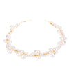 Handmade pearl twisted bead beaded soft chain headband headwear