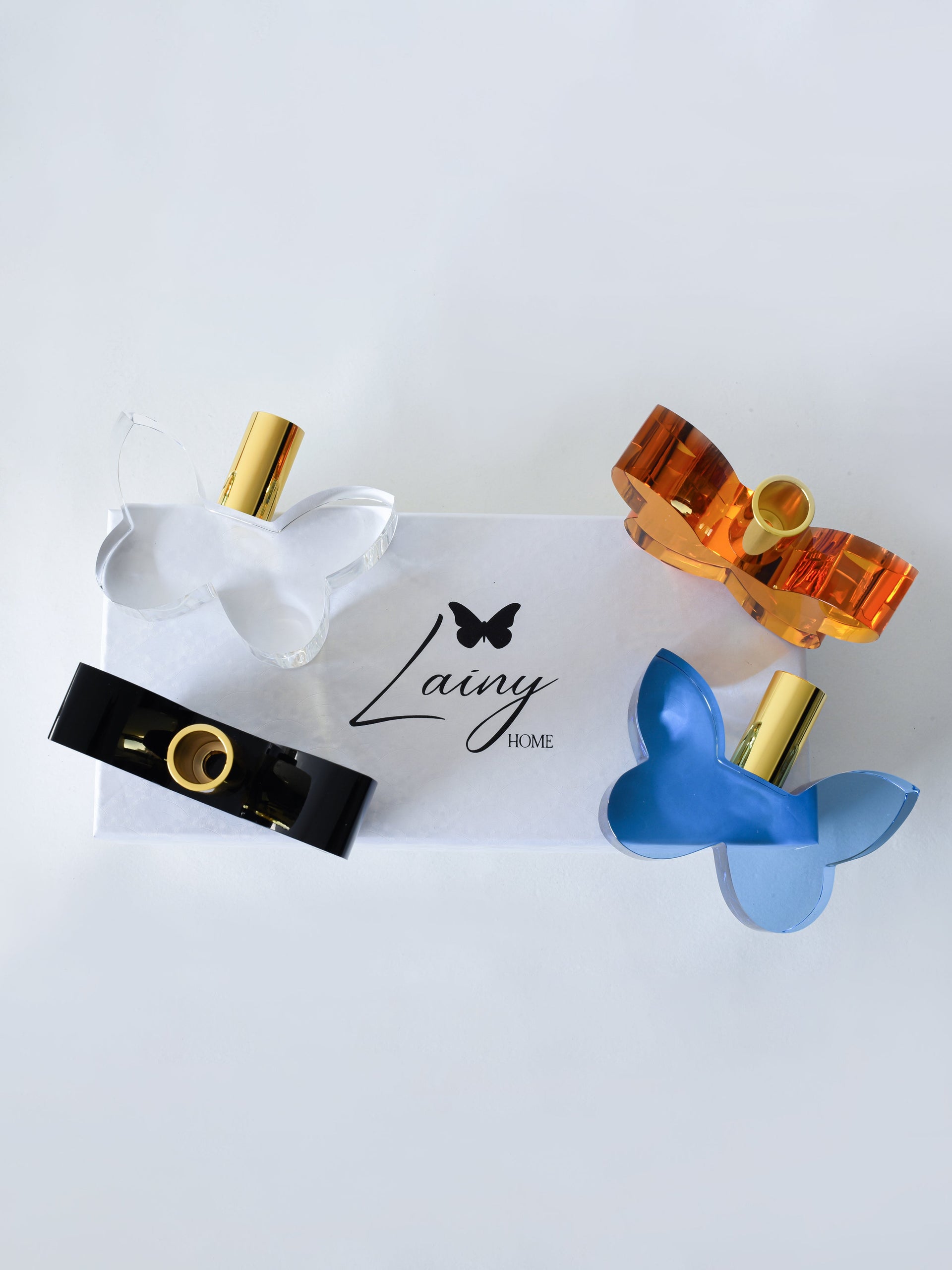 Pair of 3” Butterfly Candleholders