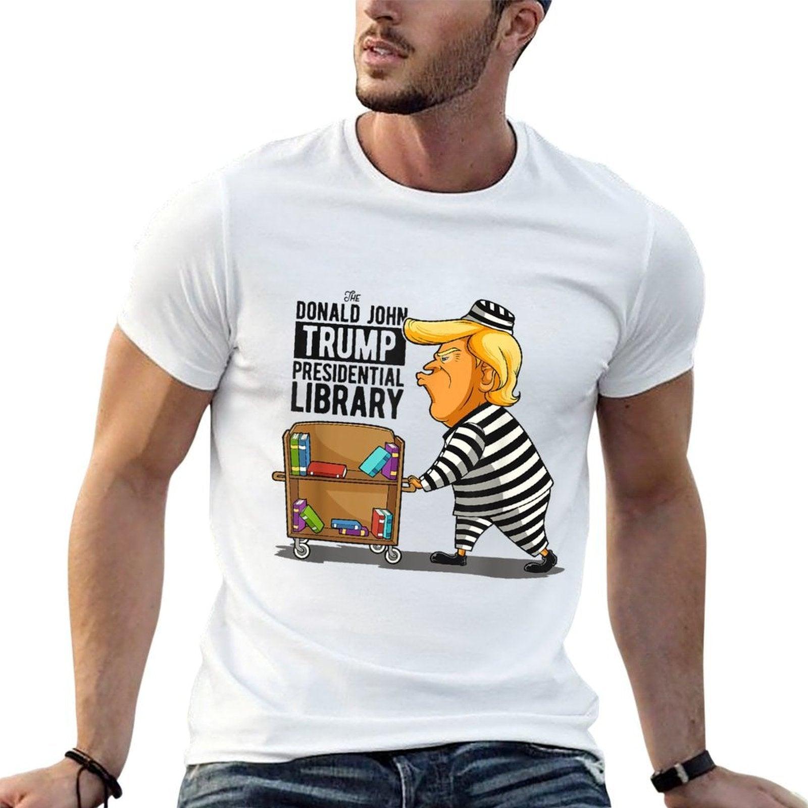 Anti-Trump Library Funny Grey Classic Fit, Crew Neck, - Impeach Trump Apparel  Classic T-Shirt