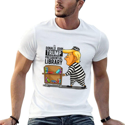 Anti-Trump Library Funny Grey Classic Fit, Crew Neck, - Impeach Trump Apparel  Classic T-Shirt