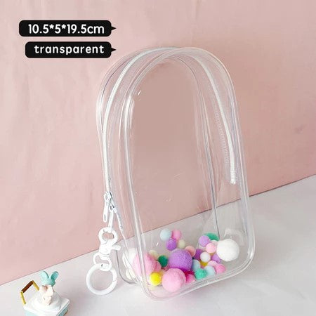 Labubu storage bag PVC high transparency thickened outdoor bag Xingdailu cotton doll exhibition walking bag labubu