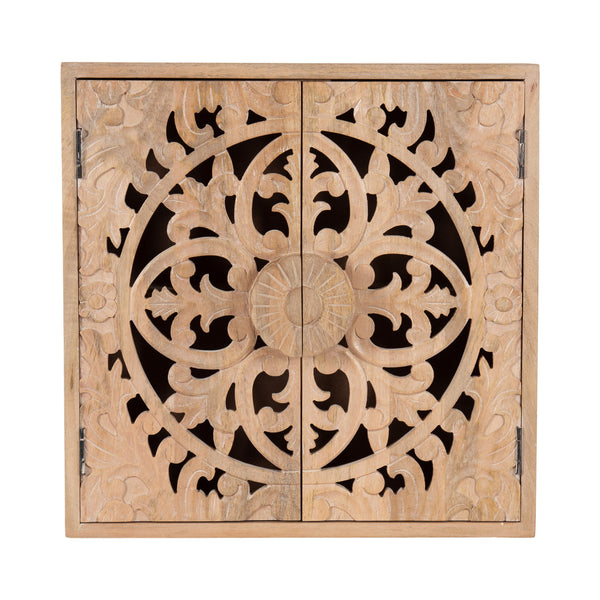 Saanvi Carved Wood Wall Cabinet