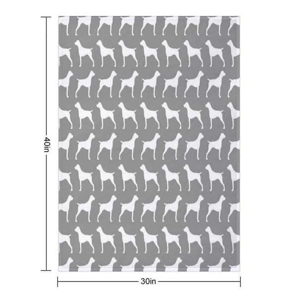 German Shorthaired Pointer Silhouette(s) Throw Blanket