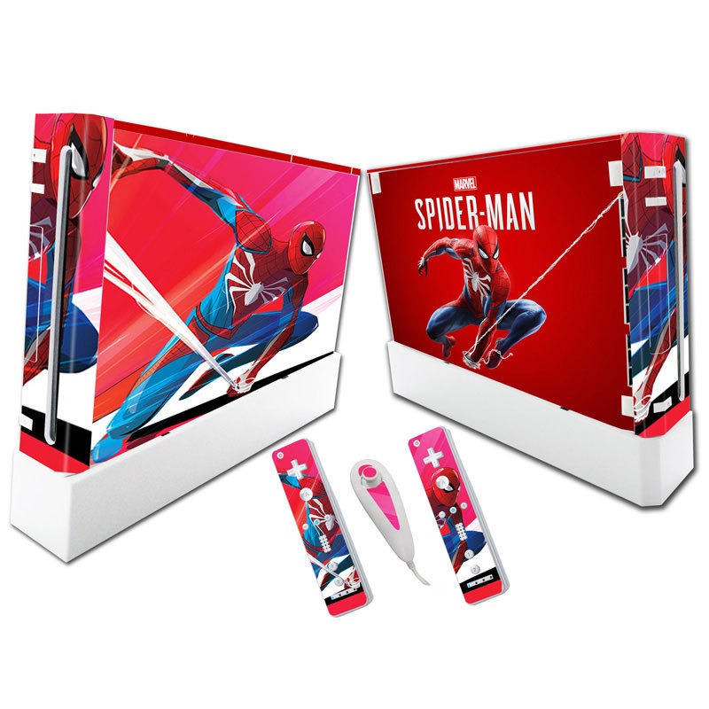 Suitable for WII stickers wii console cartoon protective film Spider-Man Fortress Night multiple styles without leaving glue