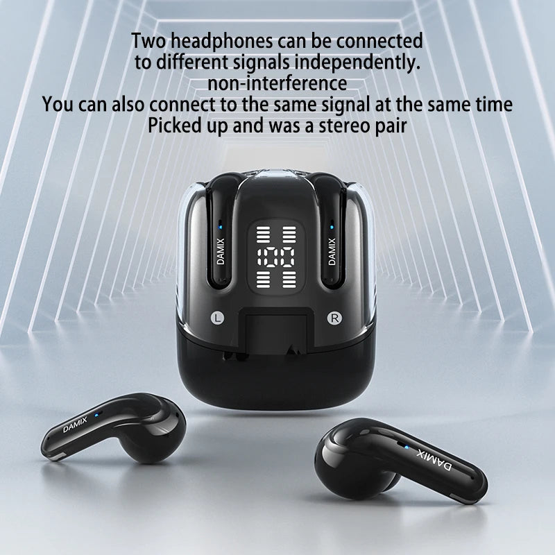 Wireless Bluetooth earphones 4 earphones 2 pairs couple sports and esports TWS5.5