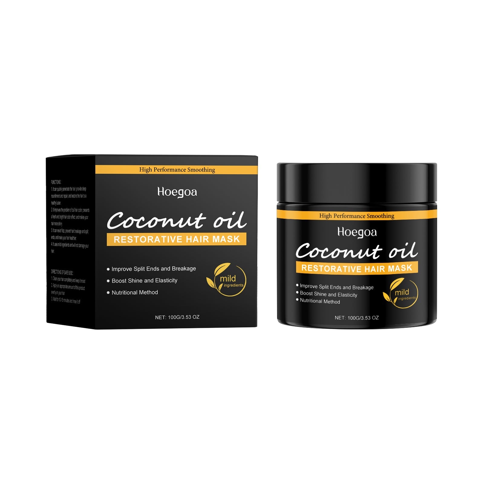 Coconut Oil Hair Mask Repair Dry Hair, Smooth And Glossy Hair Care Coconut Oil Hair Mask