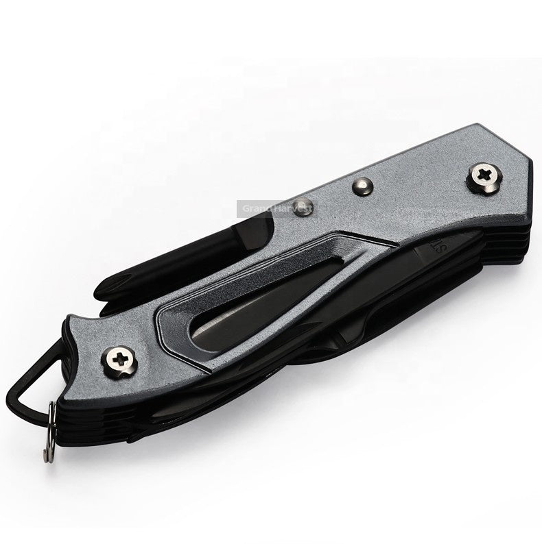 440 Stainless Steel Pocket Multi Functionioal with Folding Knife With Saw Scissors Screw Opener Wautton Outdoor Gear