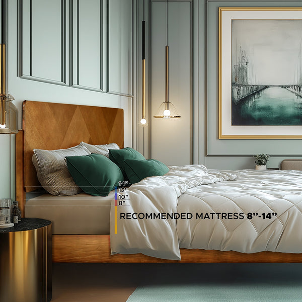 Rorns Bifrost Platform Bed Frame With Headboard