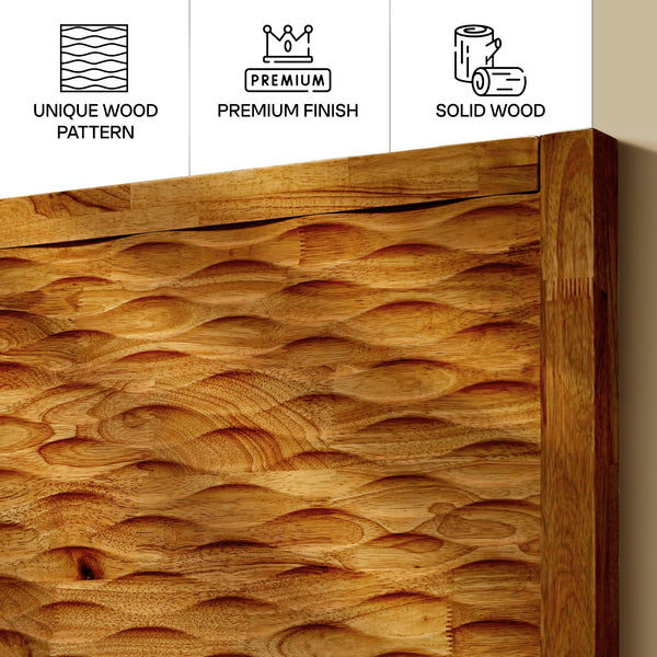 Acacia Elara Platform Bed Frame with Headboard