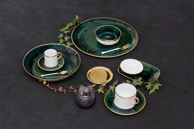 Lush Forest Tea Cup + Saucer (Set of 4)