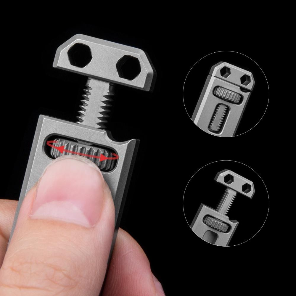 Titanium Alloy Telescopic Crowbar Camping Bottle Opener Screwdriver Wrench Outdoor EDC Hand Tools With 3 Batch Head Wautton Outdoor Gear