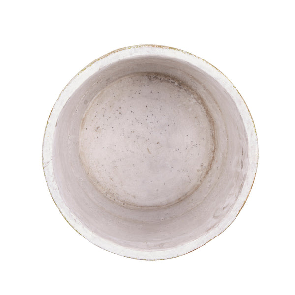 Abstract Gold and White Cement Flower Pot Set of 2