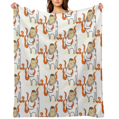 Astronaut - Alien Takeover Throw Blanket