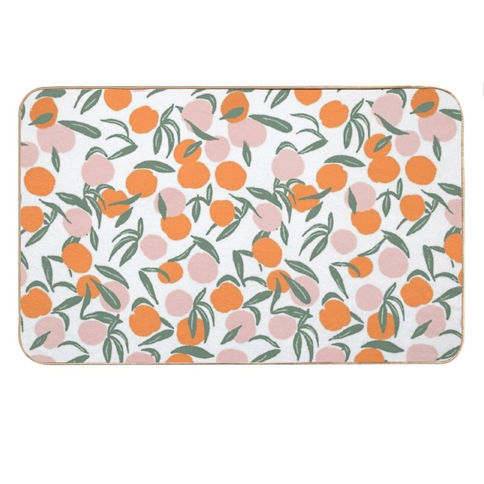 Peach Pattern Bath Mat