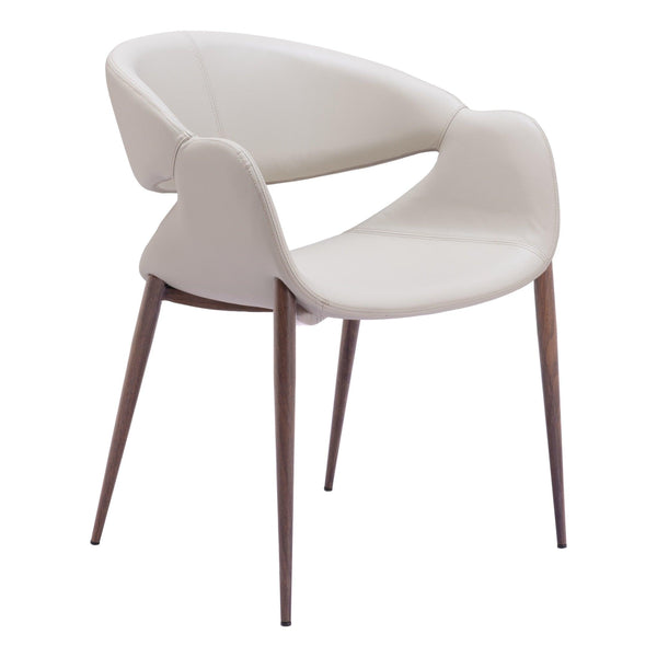 Limay Dining Chair (Set of 2) Beige & Walnut