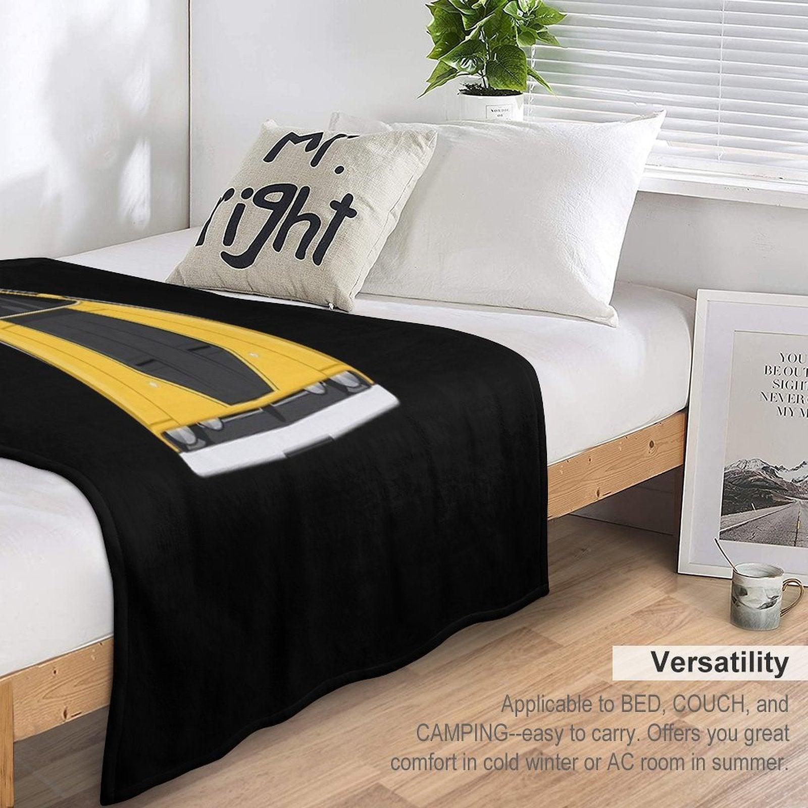 Ford Falcon XB GT 351 - Yellow Throw Blanket
