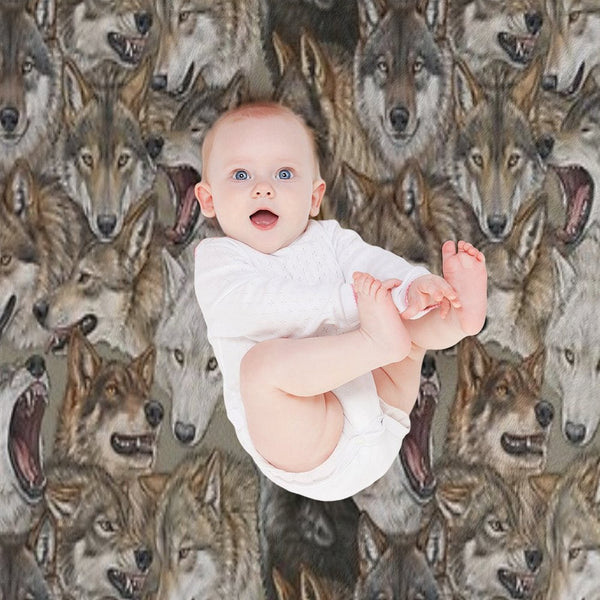 Wolves Pattern Velvety-soft Throw Blanket