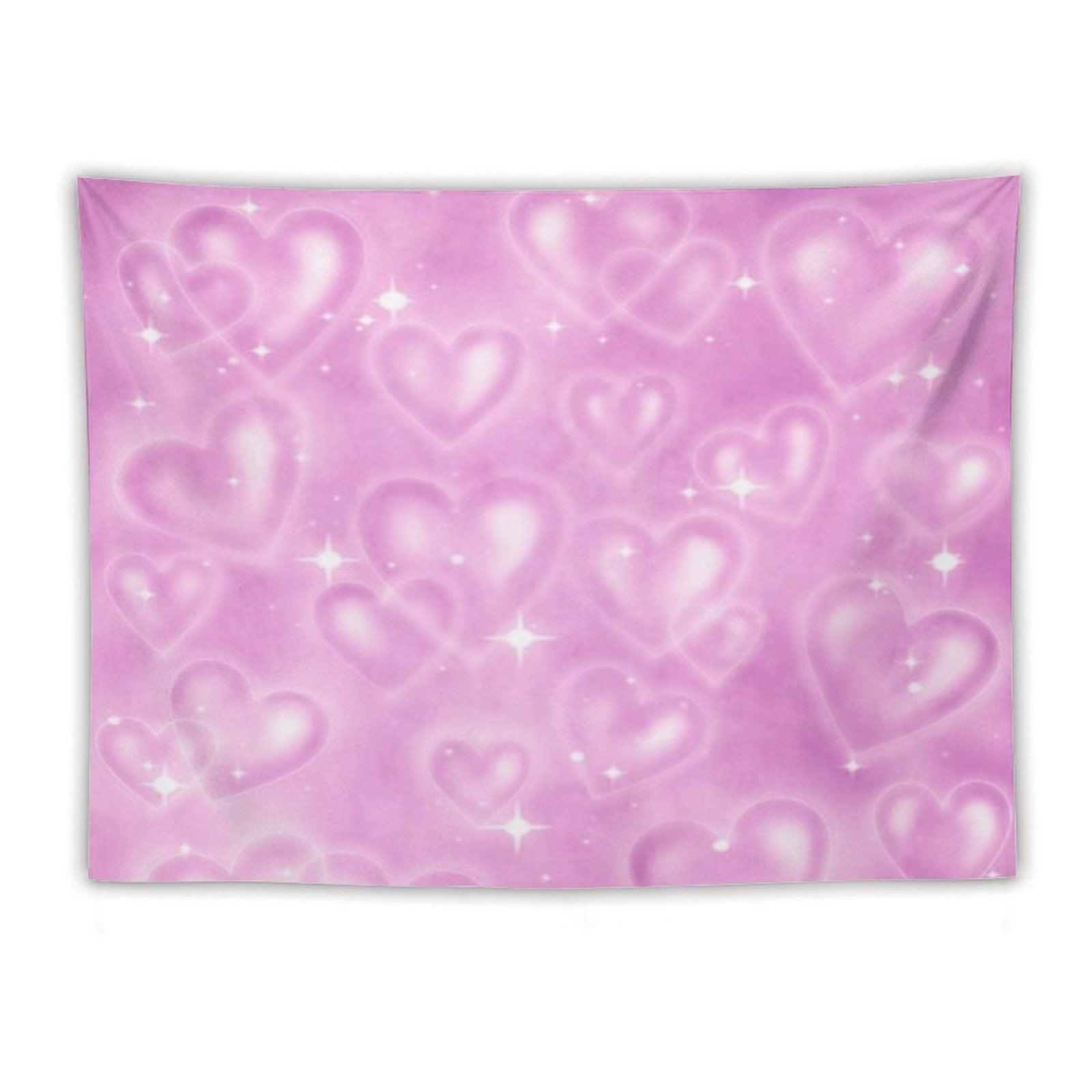 PINK 90S HEART BACKDROP Tapestry
