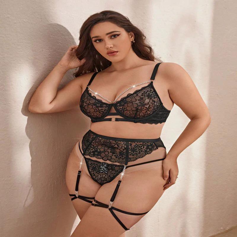 Plus Size Suit Lace Underwear
