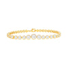 Graduated Round Cut Gold Tone Tennis Bracelet